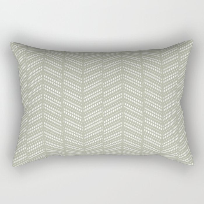 Herringbone (Sage) Rectangular Pillow Gallery Image 1