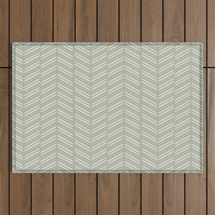Herringbone (Sage) Outdoor Rug Gallery Image 1