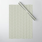 Herringbone (Sage) Wrapping Paper Gallery Image 1