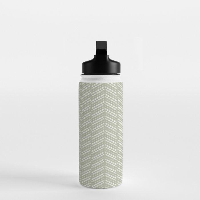 Herringbone (Sage) Water Bottle Gallery Image 3