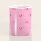 Funny red love heart cartoon pattern Coffee Mug Gallery Image 4