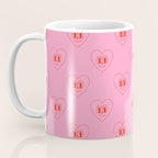 Funny red love heart cartoon pattern Coffee Mug Gallery Image 3