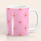 Funny red love heart cartoon pattern Coffee Mug Gallery Image 1
