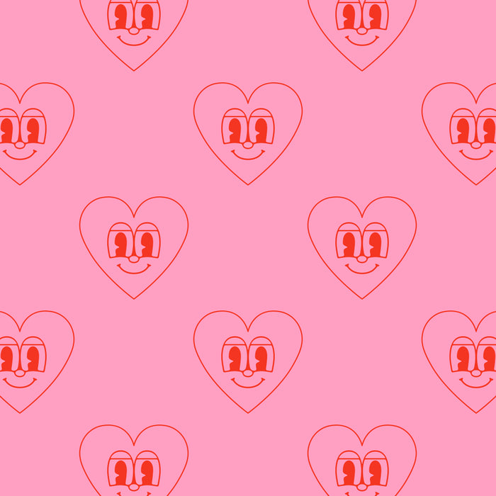 Funny red love heart cartoon pattern Coffee Mug Gallery Image 2