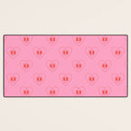 Funny red love heart cartoon pattern Desk Mat Gallery Image 3