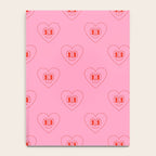 Funny red love heart cartoon pattern Notebook Gallery Image 4