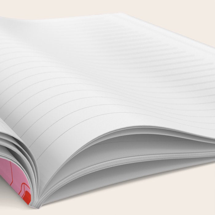 Funny red love heart cartoon pattern Notebook Gallery Image 2