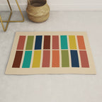 Nelson Blocks II - Midcentury Modern Geometric in Mid Century Mod Mustard, Olive, Teal, Orange, Beige Rug Gallery Image 1