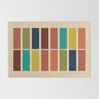 Nelson Blocks II - Midcentury Modern Geometric in Mid Century Mod Mustard, Olive, Teal, Orange, Beige Rug Gallery Image 2