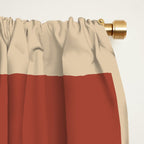 Nelson Blocks II - Midcentury Modern Geometric in Mid Century Mod Mustard, Olive, Teal, Orange, Beige Window Curtain Gallery Image 2