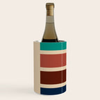 Nelson Blocks II - Midcentury Modern Geometric in Mid Century Mod Mustard, Olive, Teal, Orange, Beige Wine Chiller Gallery Image 2
