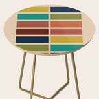 Nelson Blocks II - Midcentury Modern Geometric in Mid Century Mod Mustard, Olive, Teal, Orange, Beige Side Table Gallery Image 2