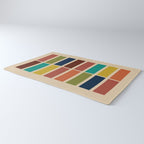 Nelson Blocks II - Midcentury Modern Geometric in Mid Century Mod Mustard, Olive, Teal, Orange, Beige Rug Gallery Image 3