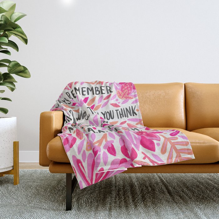 Always Remember - Pink OmbrÃ© Palette Throw Blanket Gallery Image 1