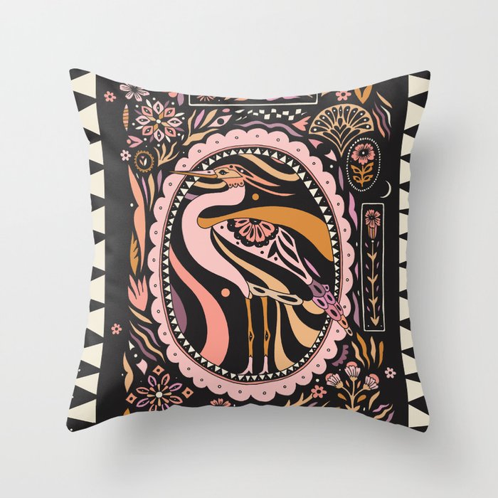 Heron Throw Pillow Gallery Image 1