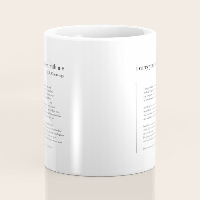 i carry your heart with me by E.E. Cummings Coffee Mug Gallery Image 4