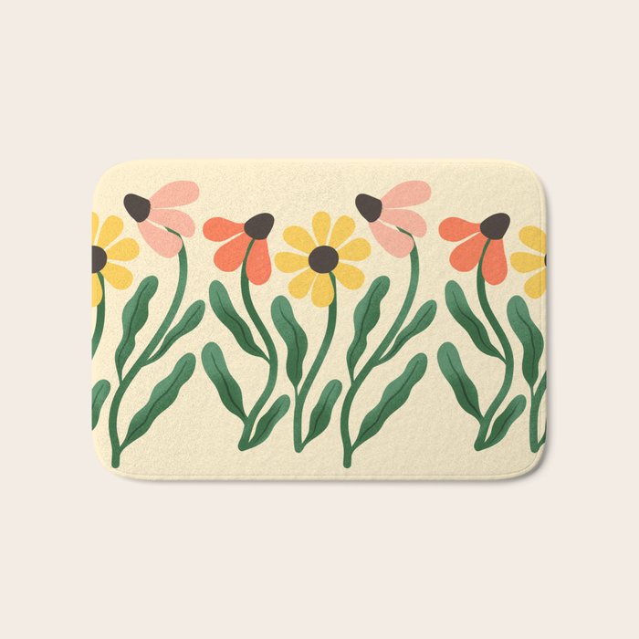 Brown Eyed Susans Flower Market Bath Mat Gallery Image 1