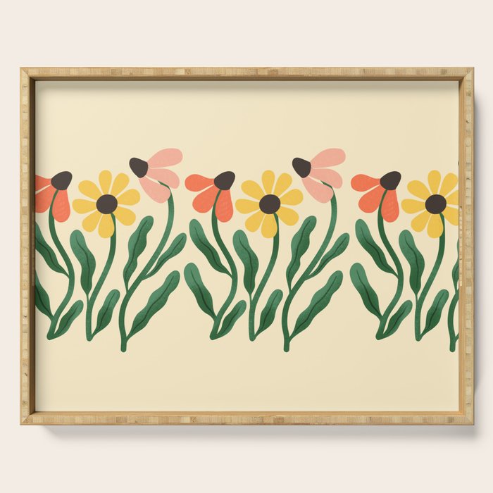 Brown Eyed Susans Flower Market Serving Tray Gallery Image 1