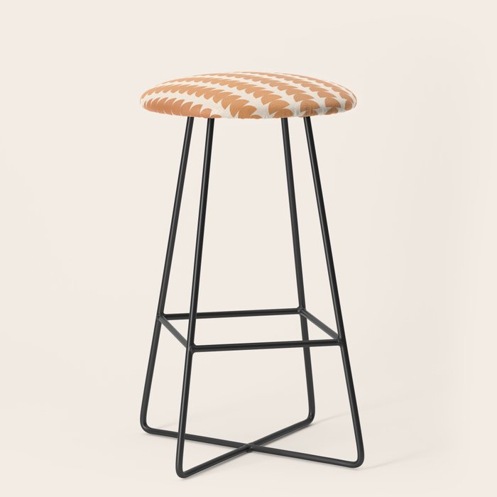 Maude Pattern XXIII Pantone Peach Fuzz Stool Gallery Image 1
