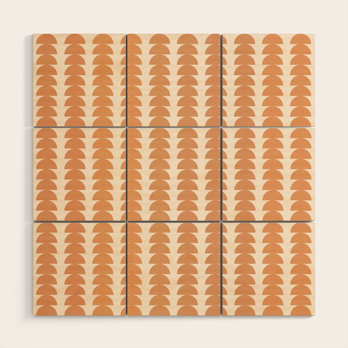 Maude Pattern XXIII Pantone Peach Fuzz Wood Wall Art Gallery Image 2