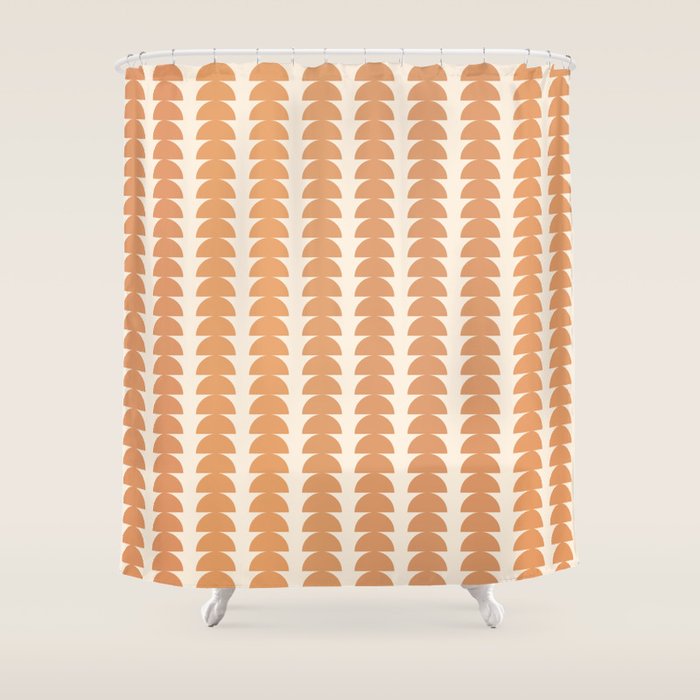 Maude Pattern XXIII Pantone Peach Fuzz Shower Curtain Gallery Image 1