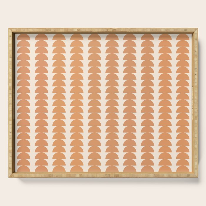 Maude Pattern XXIII Pantone Peach Fuzz Serving Tray Gallery Image 1