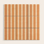 Maude Pattern XXIII Pantone Peach Fuzz Wood Wall Art Gallery Image 1