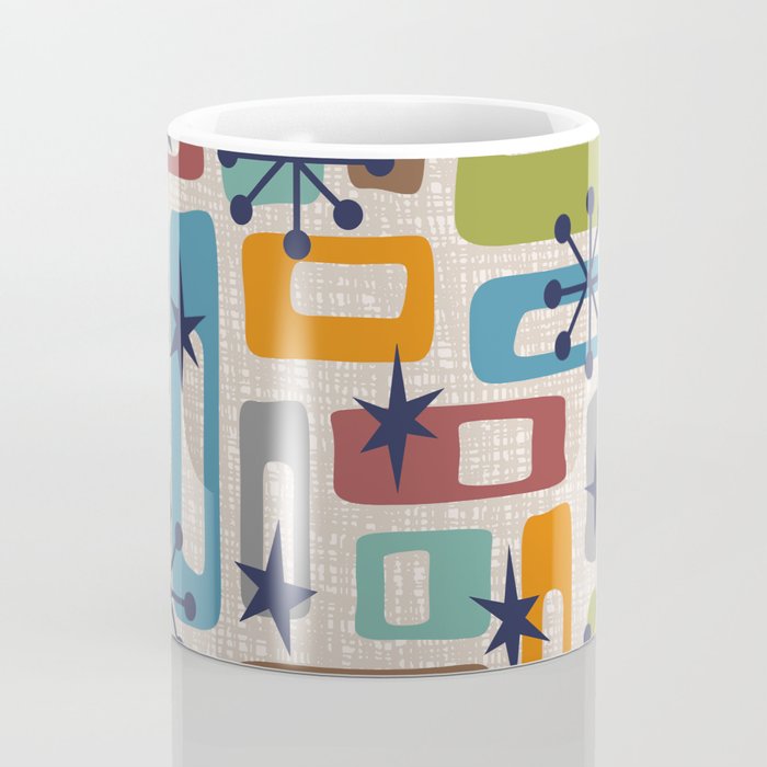 Colorful Retro Mid Century Modern Solar Squares 629 Coffee Mug Gallery Image 4