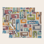 Colorful Retro Mid Century Modern Solar Squares 629 Placemat Gallery Image 1