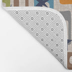 Colorful Retro Mid Century Modern Solar Squares 629 Bath Mat Gallery Image 2