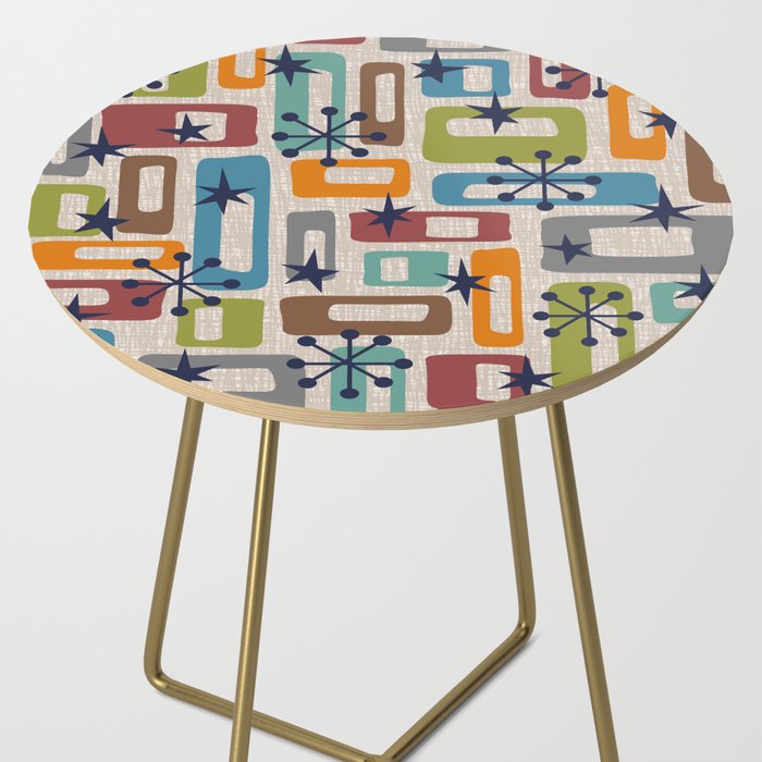 Colorful Retro Mid Century Modern Solar Squares 629 Side Table Gallery Image 2