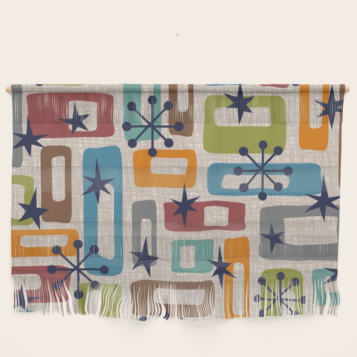 Colorful Retro Mid Century Modern Solar Squares 629 Wall Hanging Gallery Image 1