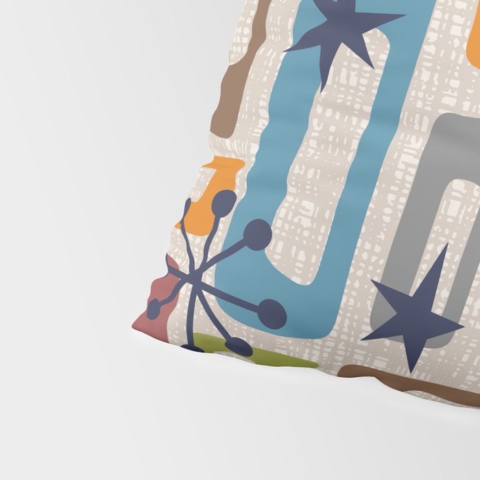 Colorful Retro Mid Century Modern Solar Squares 629 Pillow Sham Gallery Image 4