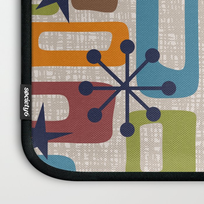 Colorful Retro Mid Century Modern Solar Squares 629 Laptop Sleeve Gallery Image 3