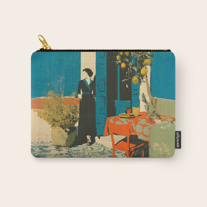 Cozy Morning on the Terrace Carry All Pouch Gallery Image 1