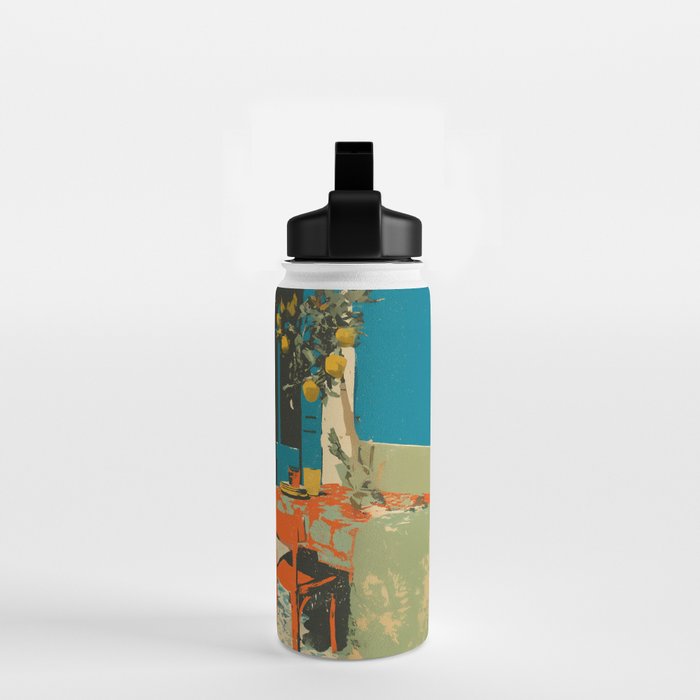 Cozy Morning on the Terrace Water Bottle Gallery Image 2