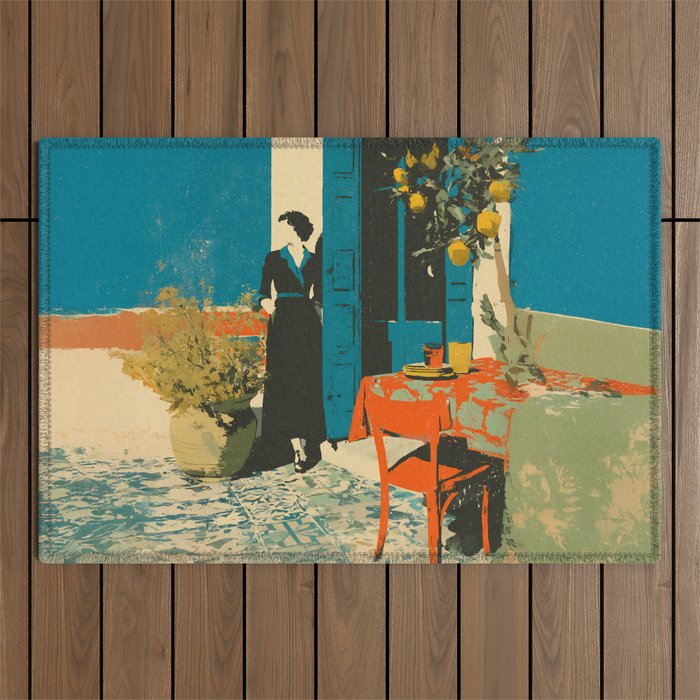 Cozy Morning on the Terrace Outdoor Rug Gallery Image 1