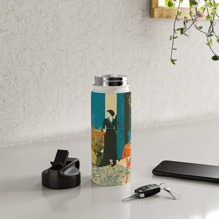 Cozy Morning on the Terrace Water Bottle Gallery Image 4
