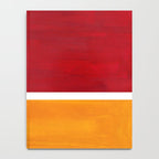 Burnt Red Yellow Ochre Mid Century Modern Abstract Minimalist Rothko Color Field Squares Notebook Gallery Image 4