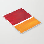 Burnt Red Yellow Ochre Mid Century Modern Abstract Minimalist Rothko Color Field Squares Notebook Gallery Image 3