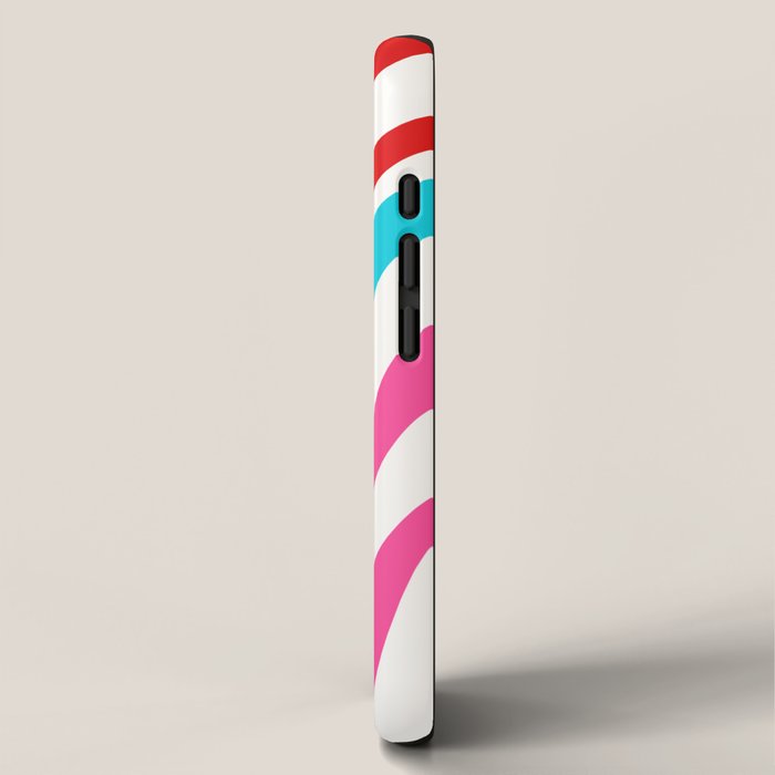 Abstract Wavy Loops Colorful Whimsical Retro Modern Pattern iPhone Case Gallery Image 2