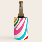 Abstract Wavy Loops Colorful Whimsical Retro Modern Pattern Wine Chiller Gallery Image 2