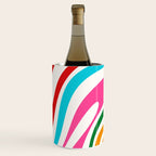 Abstract Wavy Loops Colorful Whimsical Retro Modern Pattern Wine Chiller Gallery Image 3