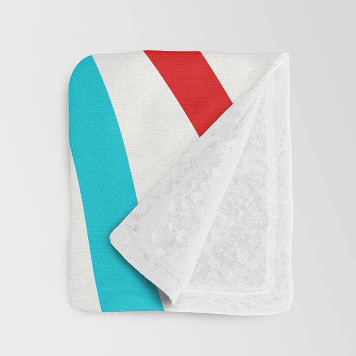 Abstract Wavy Loops Colorful Whimsical Retro Modern Pattern Throw Blanket Gallery Image 3