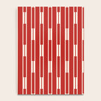 Geometric Striped Geo Chain Vertical Pattern in Red and Cream Notebook Gallery Image 4