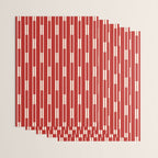 Geometric Striped Geo Chain Vertical Pattern in Red and Cream Wrapping Paper Gallery Image 3