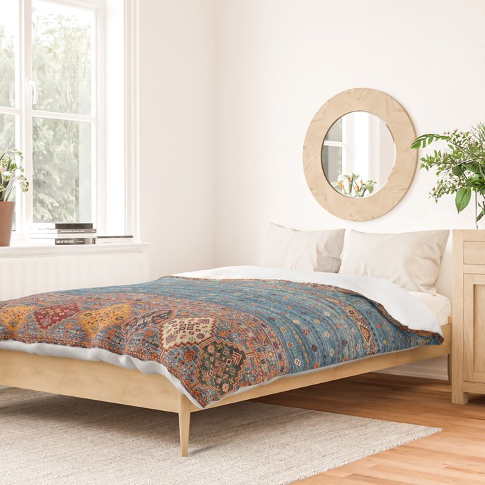 Traditional Vintage Moroccan Carpet Duvet Cover Gallery Image 2