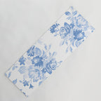 Modern navy blue white watercolor elegant floral Yoga Mat Gallery Image 1