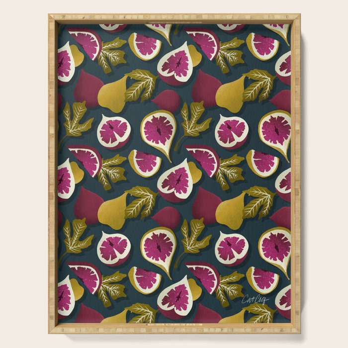 Fig Collection â Teal Serving Tray Gallery Image 1
