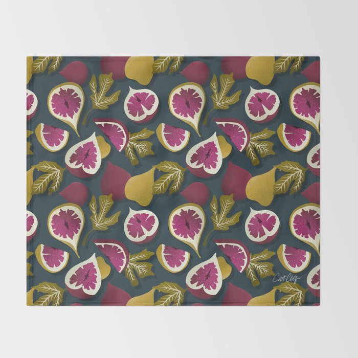 Fig Collection â Teal Throw Blanket Gallery Image 2